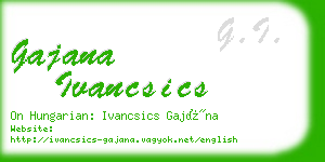 gajana ivancsics business card